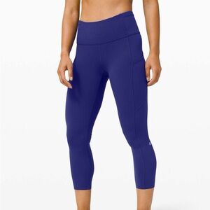 Lululemon Fast and Free High-Rise Crop II 23" legging in Larkspur